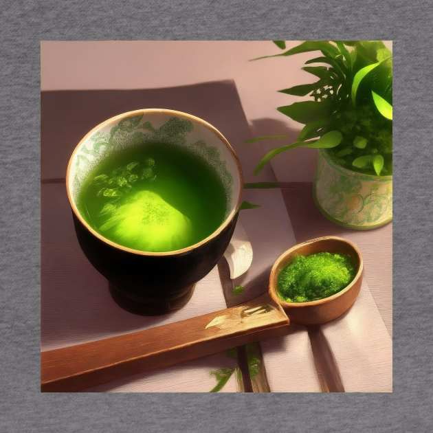 Matcha Japanese Green Tea Vintage by Flowering Away
